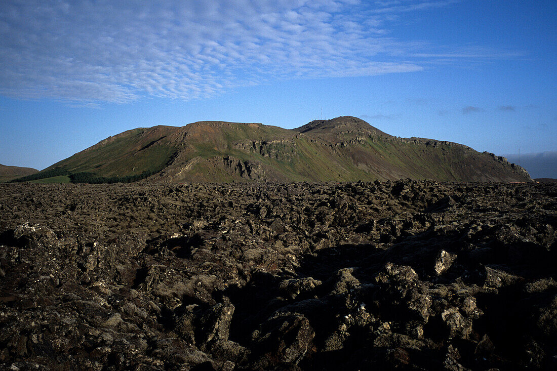 Lavaformation, Svartsengi Geothermisches Feld, in der nähe von Grindavik, Island