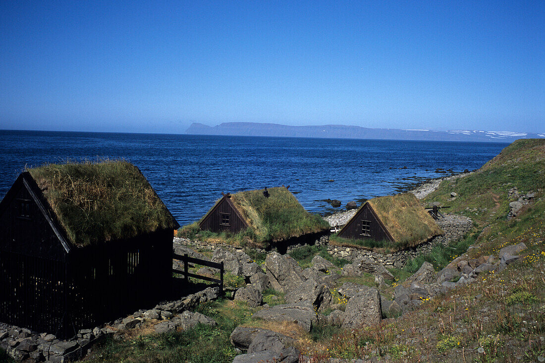die Fischfangstation des 19 Jahrhunderts, Bolungarvik, Island