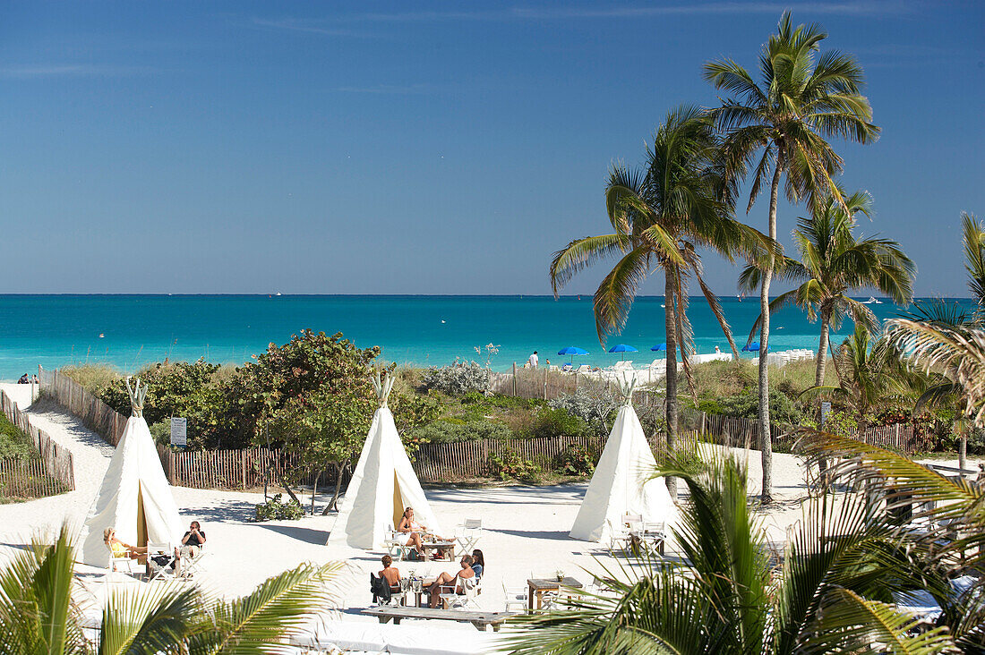 Tipi, Nikki Beach Club, South Beach, Miami, Florida, USA