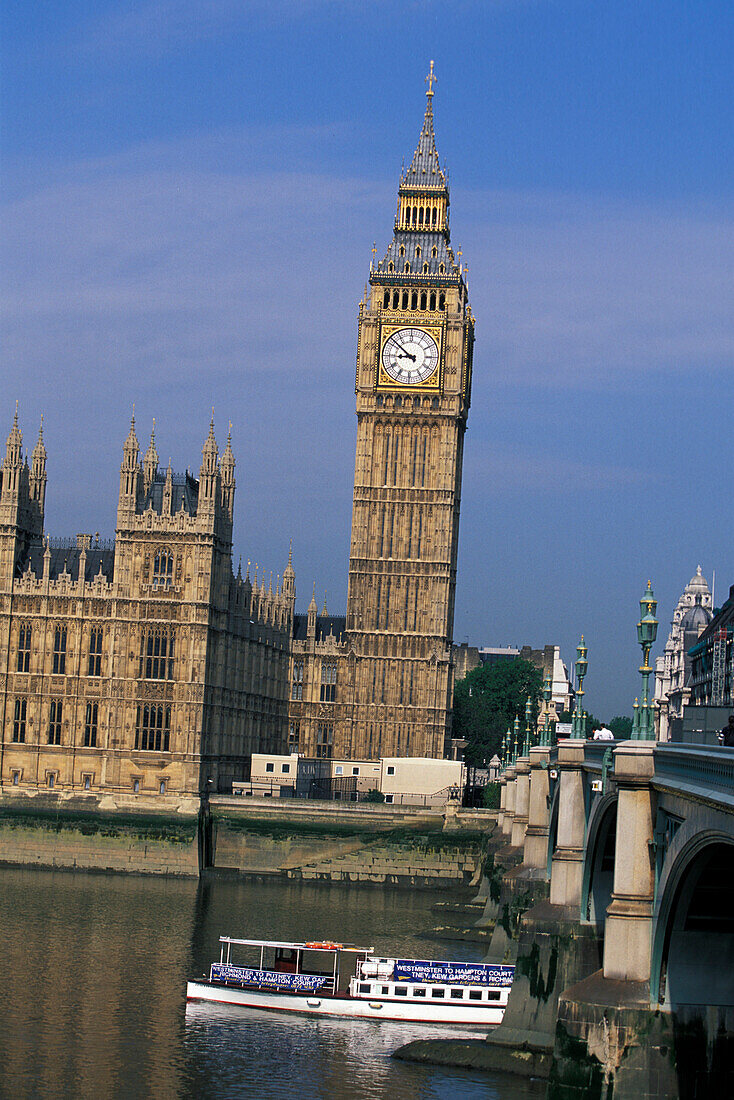 Westminster Bridge, Big Ben, London Grossbritannien