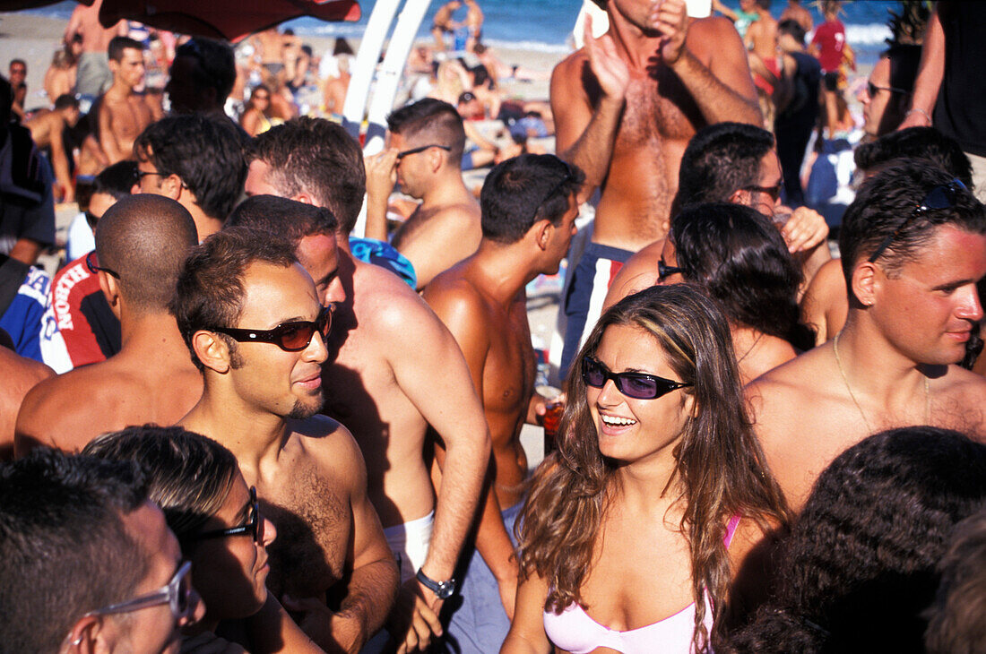 Bora Bora Stranddisko, Platja dén Bossa, Ibiza, Spanien