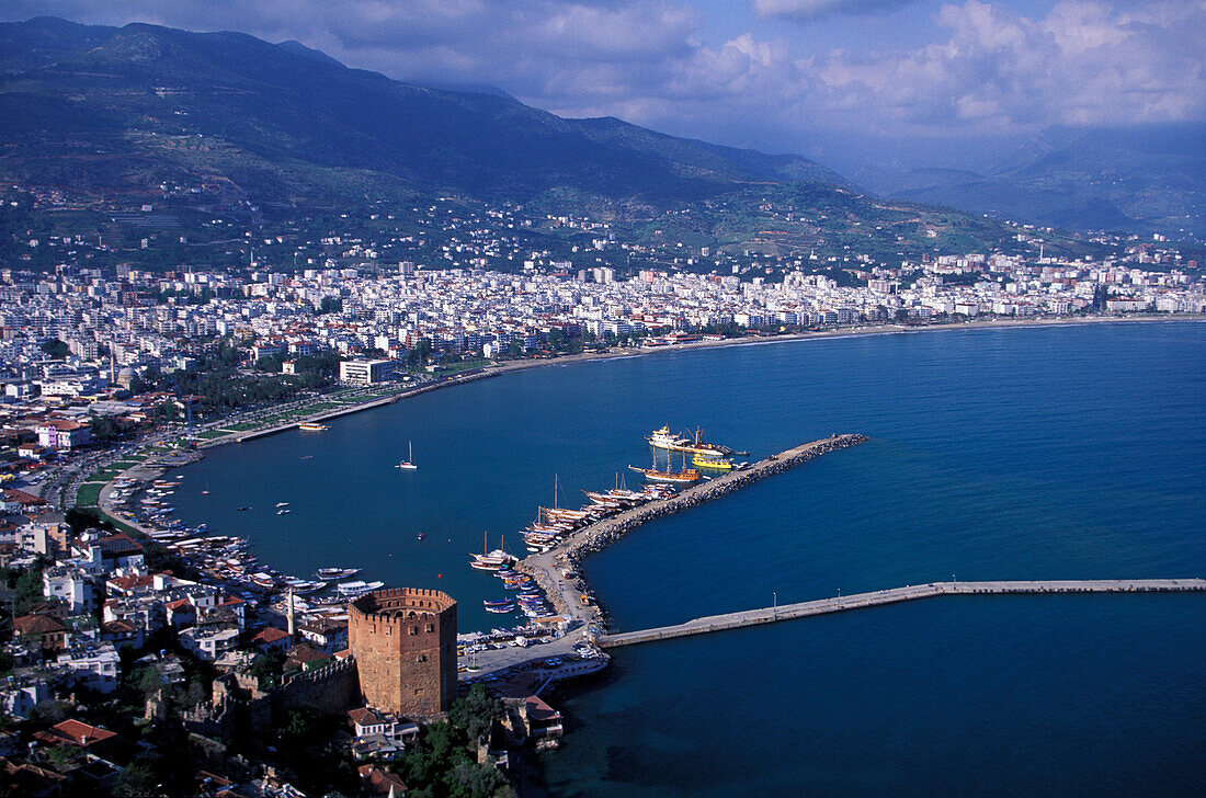 Kizil Kule Turm, Hafen, Alanya, Türkische Riviera Türkei