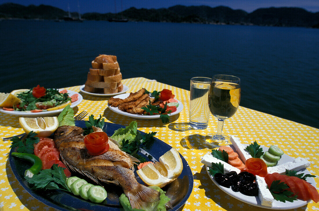 Fischplatte, Restaurant, Kas, Lykische Kueste Tuerkei