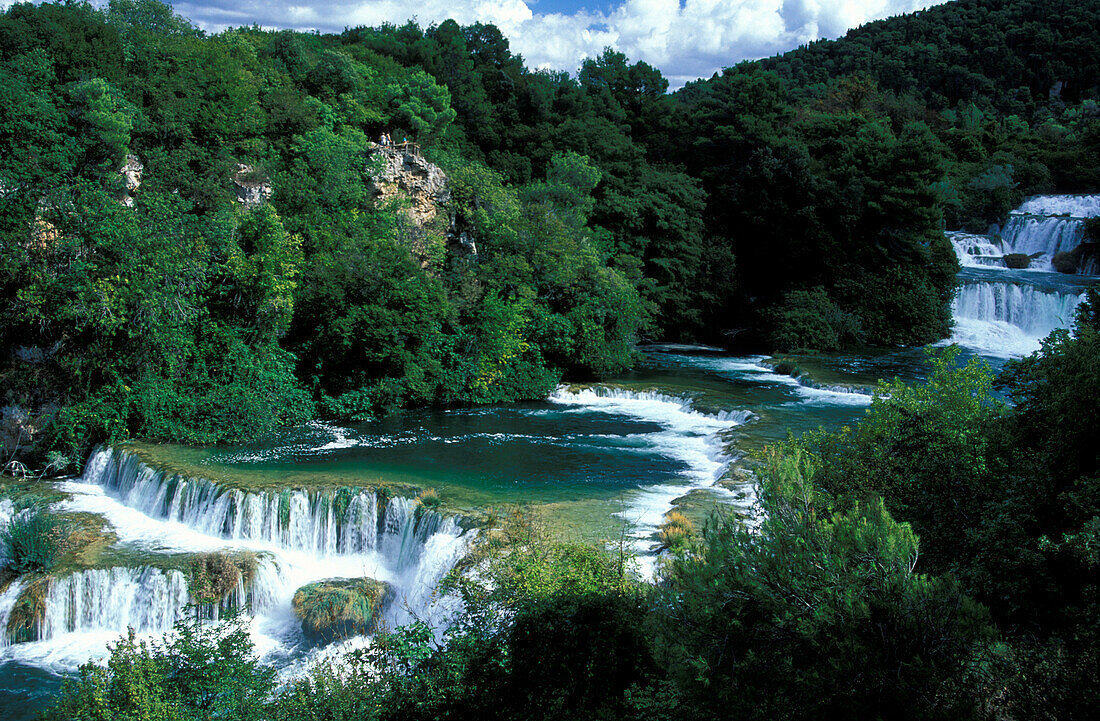 Krka Wasserfälle, Tal Knin, Nationalpark Krka, Dalmatien, Kroatien