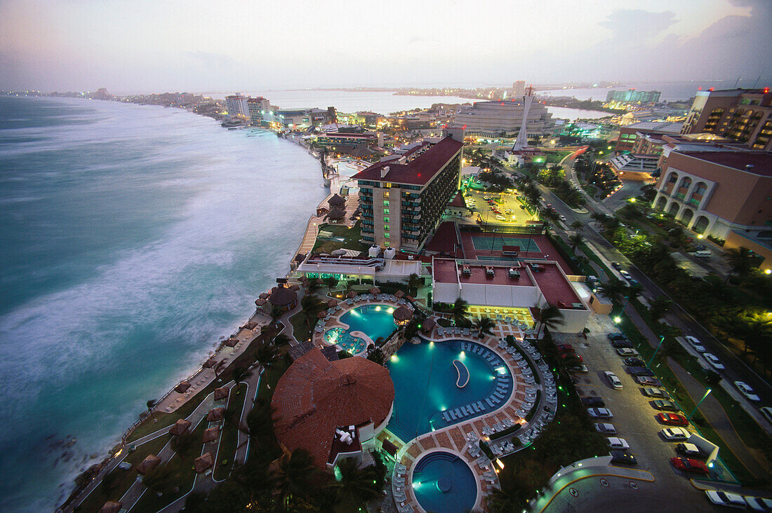 Blick auf Cancun vom Hyatt Regency, Quintana Roo Yucatan, Mexiko
