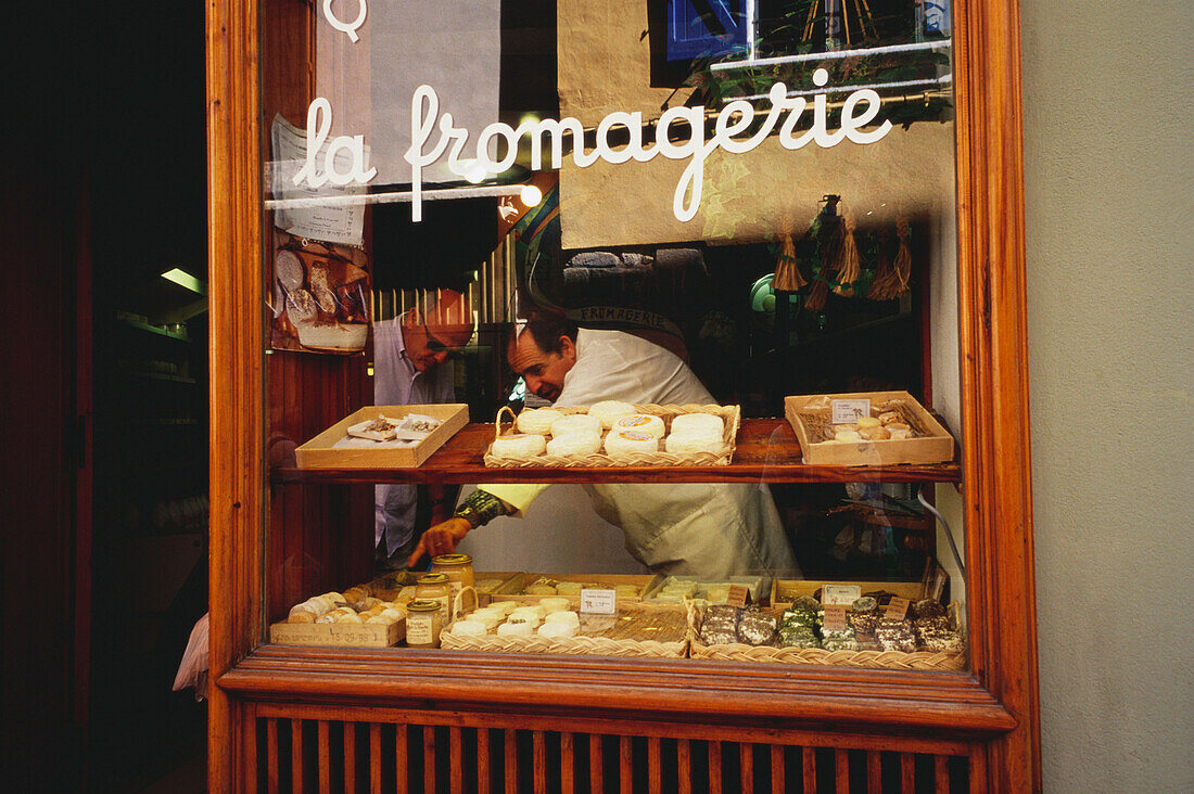 Blick auf Käsegeschäft, Abt, Vaucluse, Provence, Frankreich, Europa