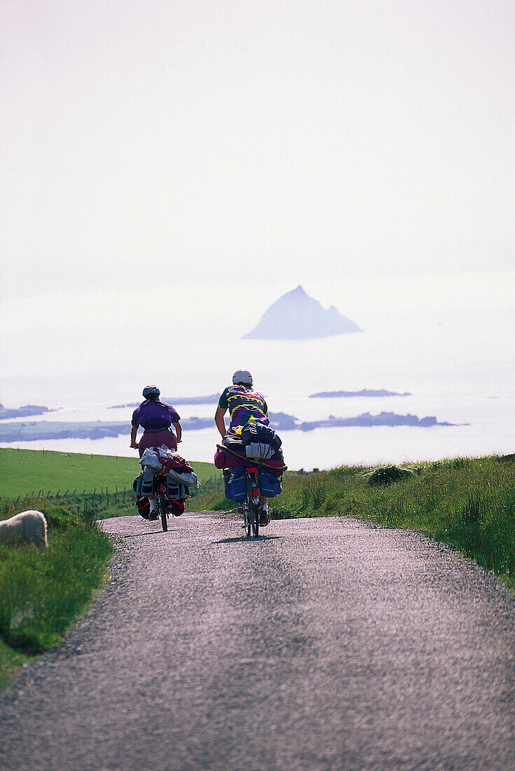 Radfahrer, Blasket Island, Kerry Irland