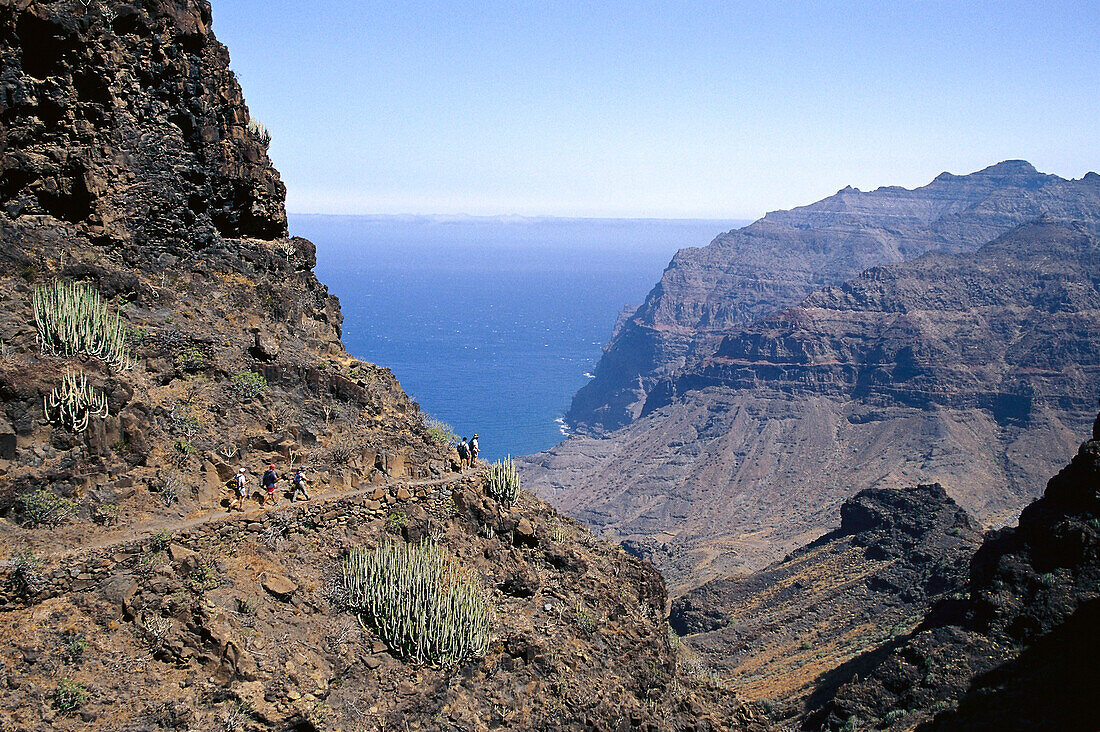 Hiking to Playa de Gueiguei, Gran Canaria, Canary Islands, Spain
