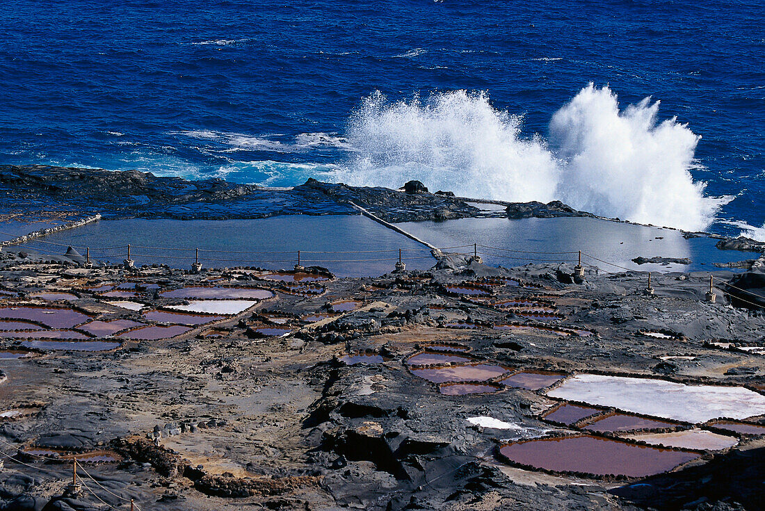 Salines near Banaderos, Gran Canaria, Canary Islands, Spain