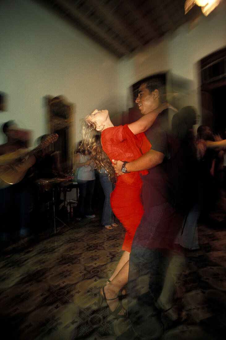 Salsa dancers at dancing school Via Danza Salsa, Havana, Cuba, Caribbean, America