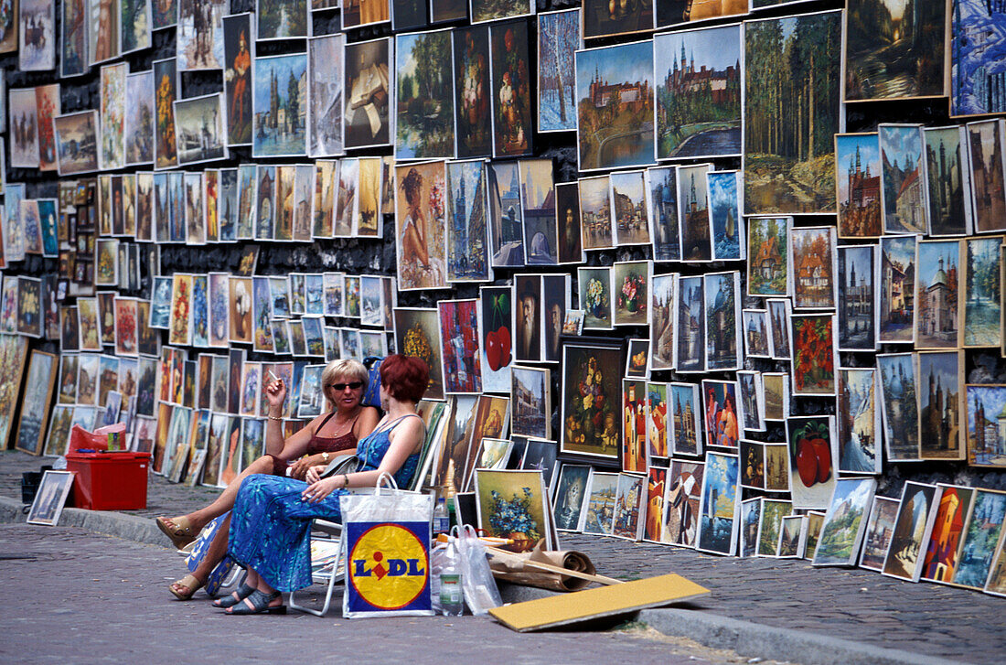 Open Air Gallery, Florians Gate, City Wall, Cracow Poland