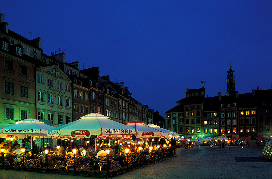 Street Cafe, Old Town Market, Warsaw Poland