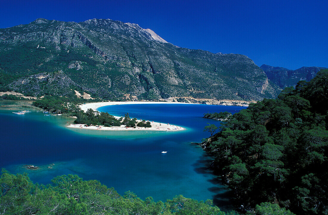 Beach in the Lagoon of Oludeniz, Oludeniz, Lycian coast, Turkey