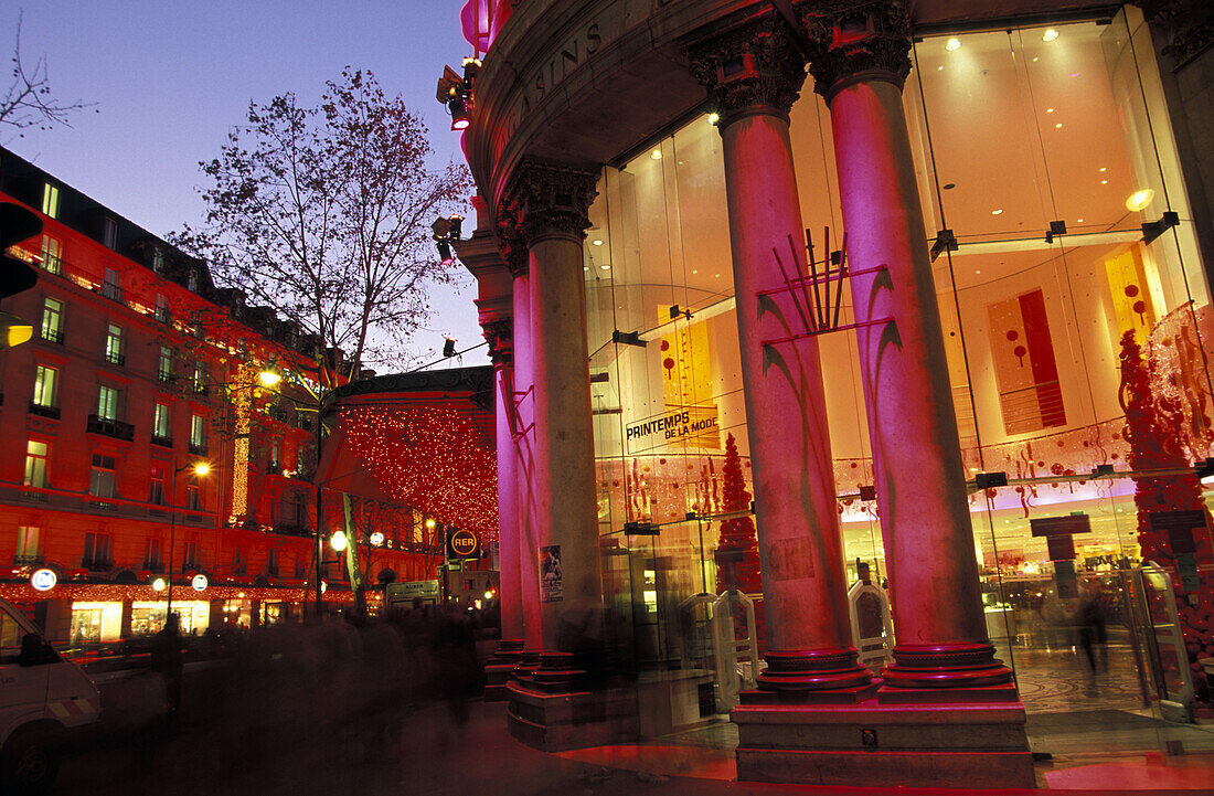 Christmas Lights, Printemps Department Store Paris, France