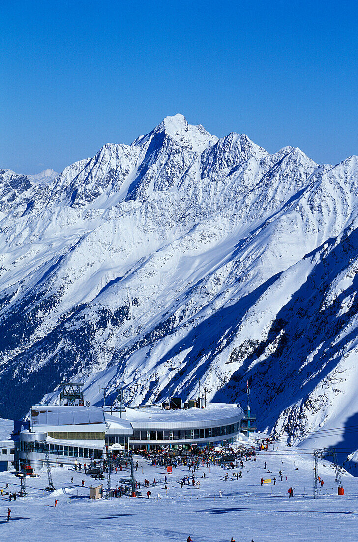 Eisgrat Panorama Restaurant, Stubaital Glacier, Tyrol, Austria