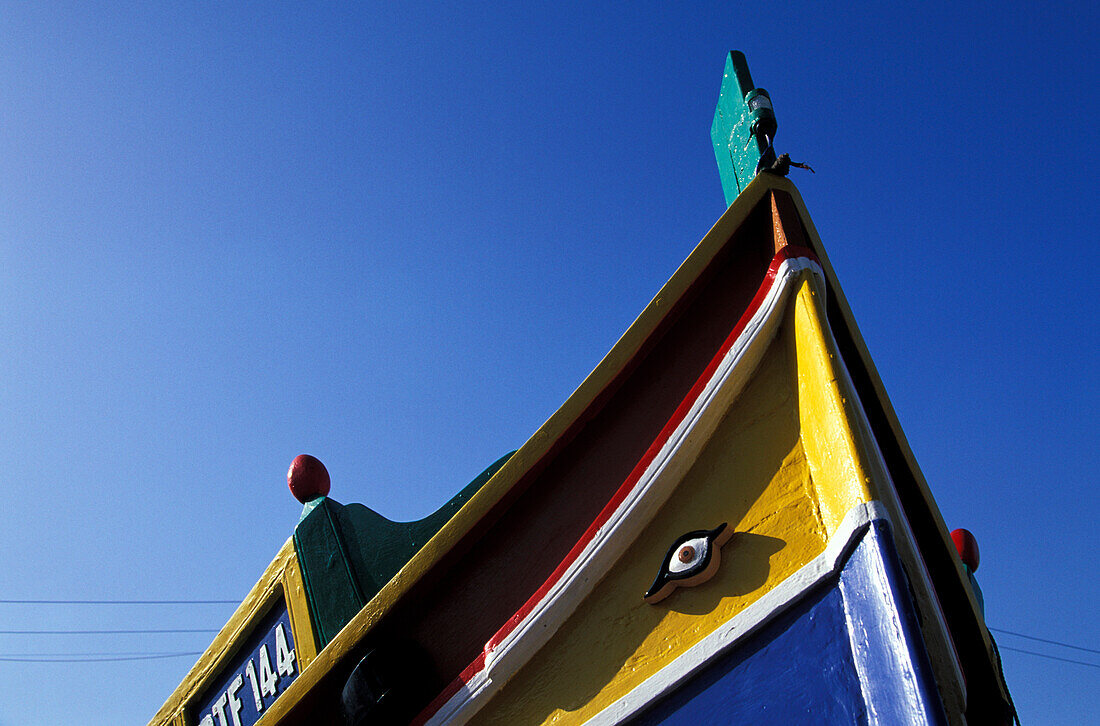 Typisches Augen an einem Fischerboot, Marsaxlokk, Malta