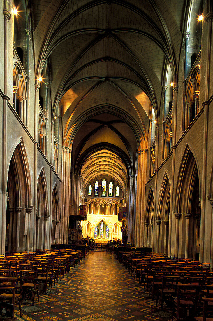 Interior view of St. Patrick' s Cathedral, Dublin, Ireland, Europe