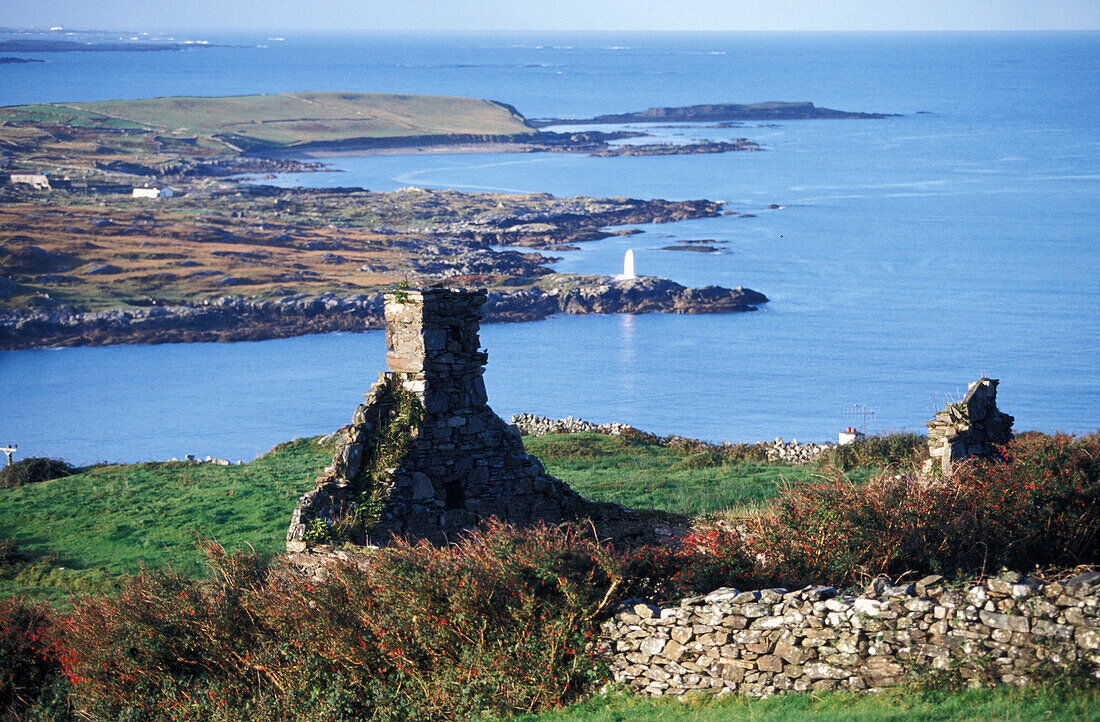 Aussicht von der Sky Road, Clifden, Co. Galway, Irland