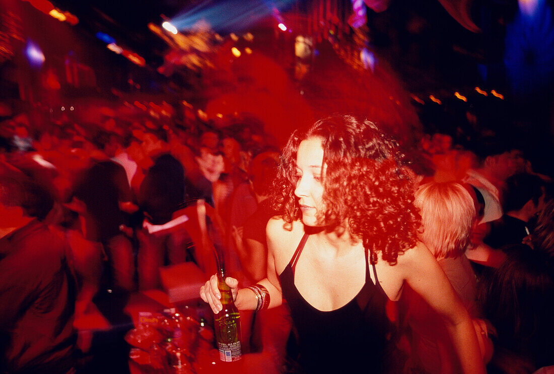 Girl in PlusSoda Nightclub, Exarchia, Athens, Greece