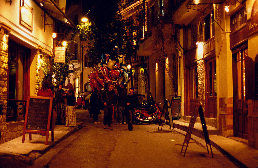 Nightlife on Streets, Psirri Athens, Greece