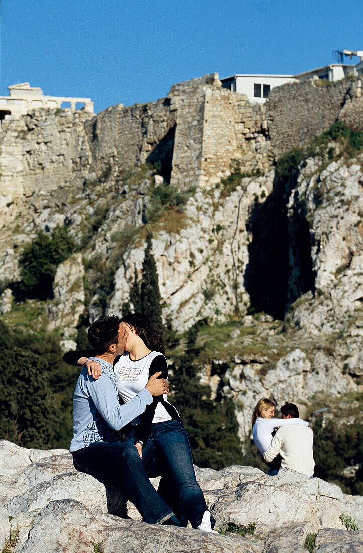 Lovers, Areopags Hill, Acropolis, Athens, Greece