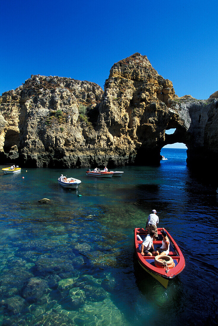 Rocky coast, Ponta da Piedade, Lagos, Algarve, Portugal