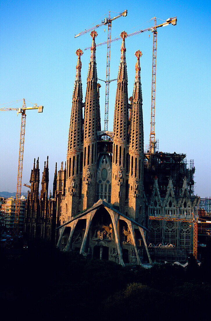 Sagrada Familia East Facade Barcelona, Sagrada Familia south facade, A. Gaudi, Barcelona, Catalonia, Spain