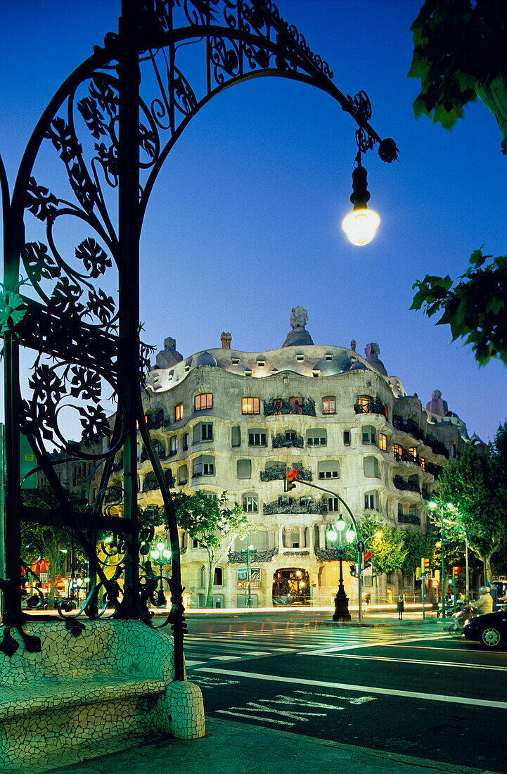 Casa Mila by Antoni Gaudi, La Pedrera, Barcelona, Catalonia, Spain