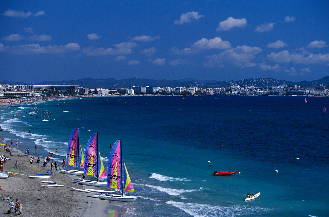 Platja d´en Bossa, Ibiza, Balearen, Spanien