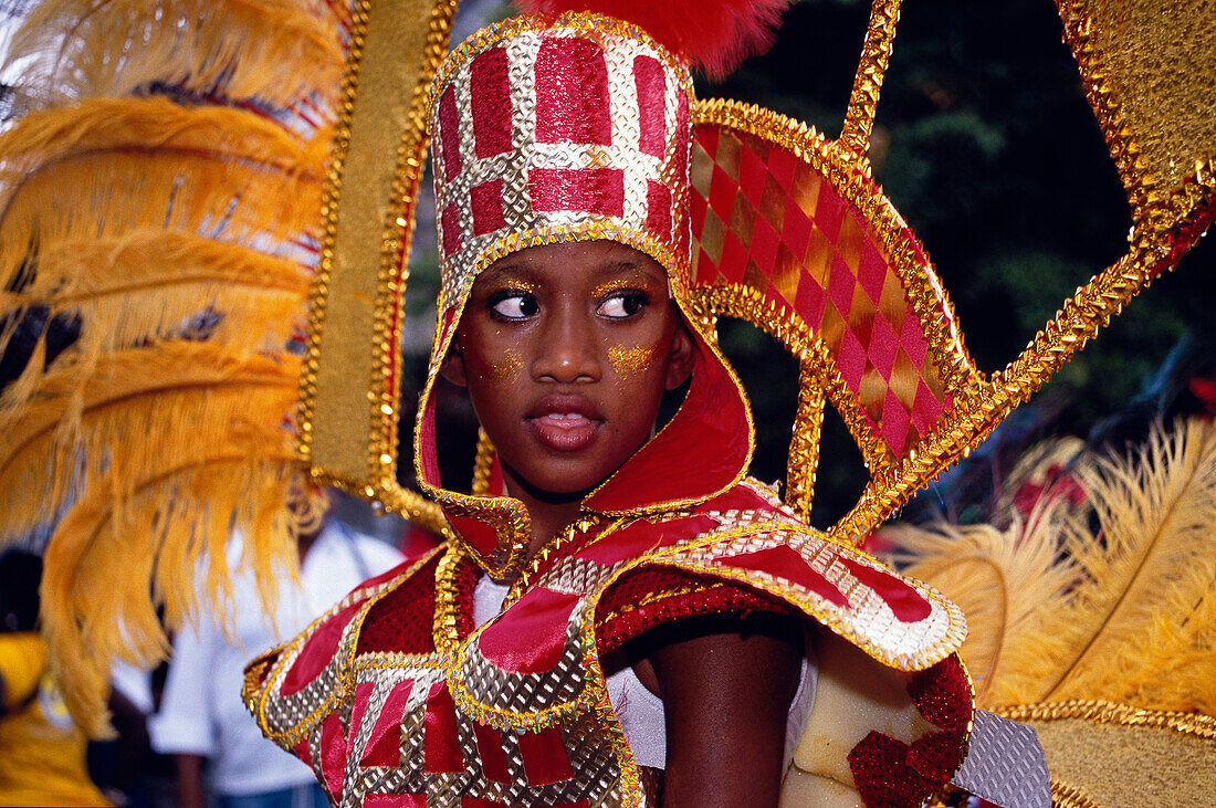 Carnival procession, Kiddies Carnival, Port of Spain, Trinidad and Tobago, Caribbean