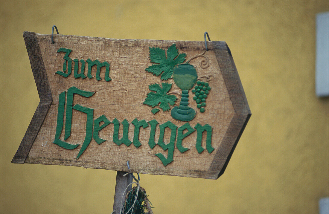 Close-up of a sign post, Wachau, Austria