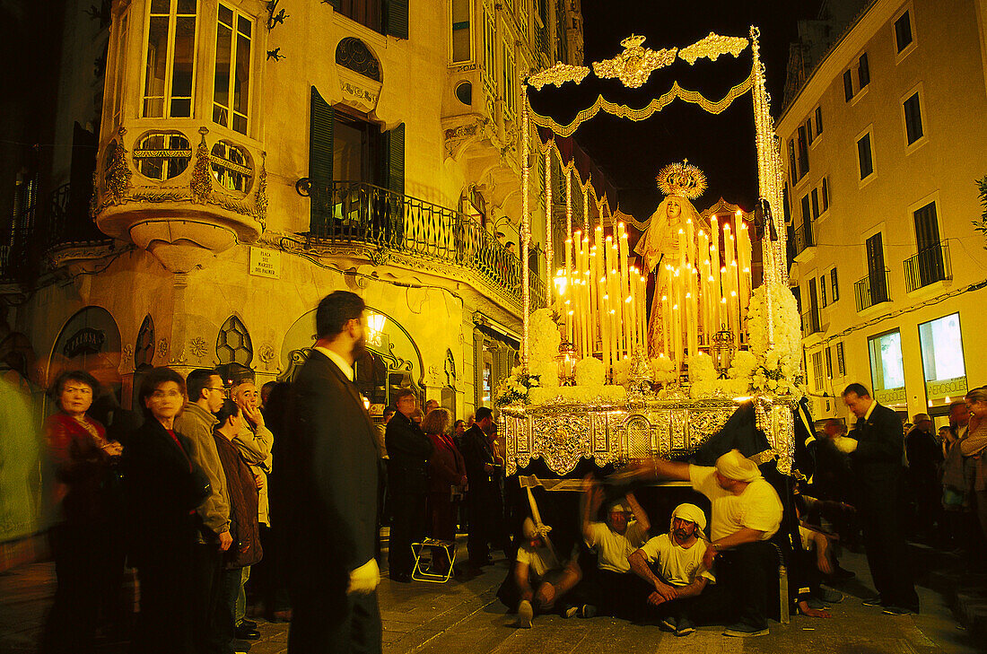 Prozession während Karwoche, Semana Santa, Palma de Mallorca, Mallorca, Spanien