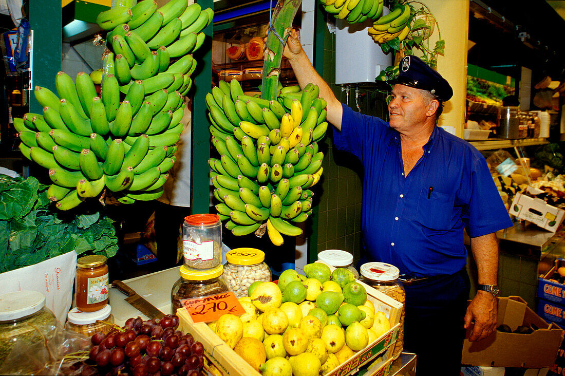 Bananen, Markthalle La Recoba, Spain Canary Islands