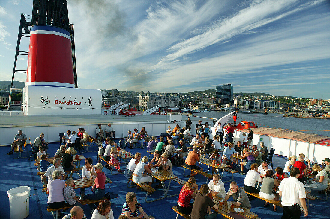 Ferryship, leaving Oslo, Norway