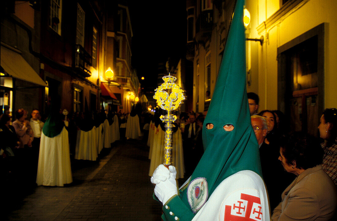 Procession of Penitents, Semana Santa, Holy Week, Vegueta, old town, Las Palmas de Gran Canaria, Gran Canaria, Canary Islands, Spain