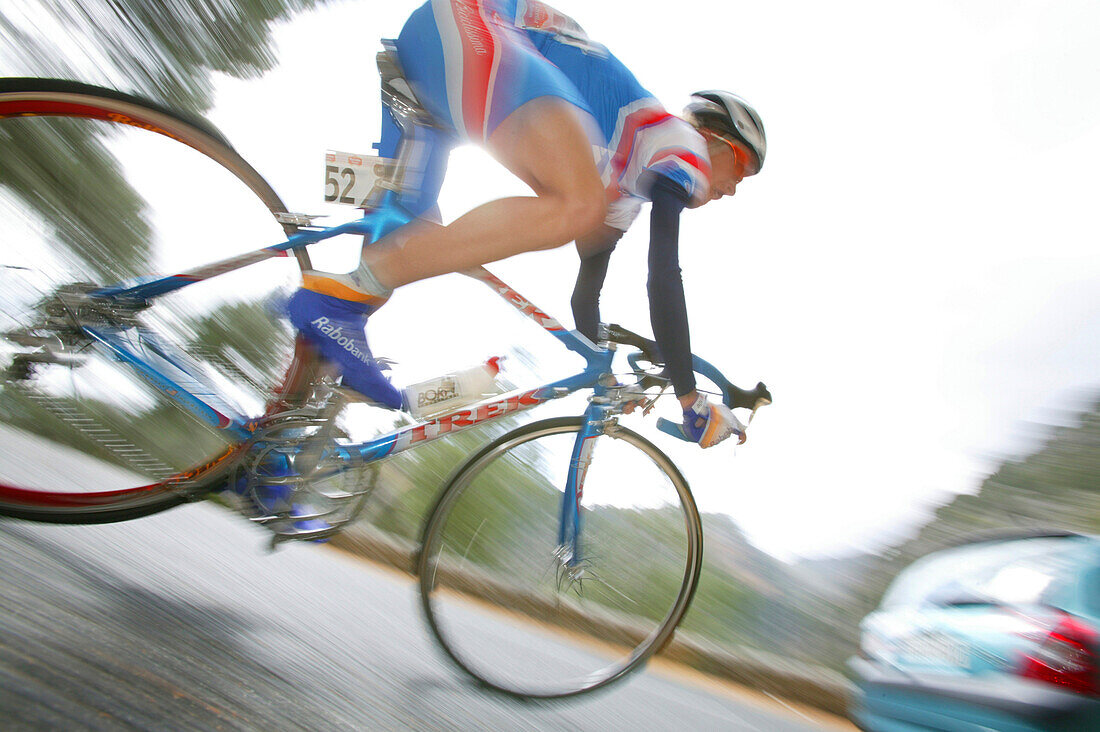 Cycler group, amateur race, near selva, Mallorca, balearic islands, spain