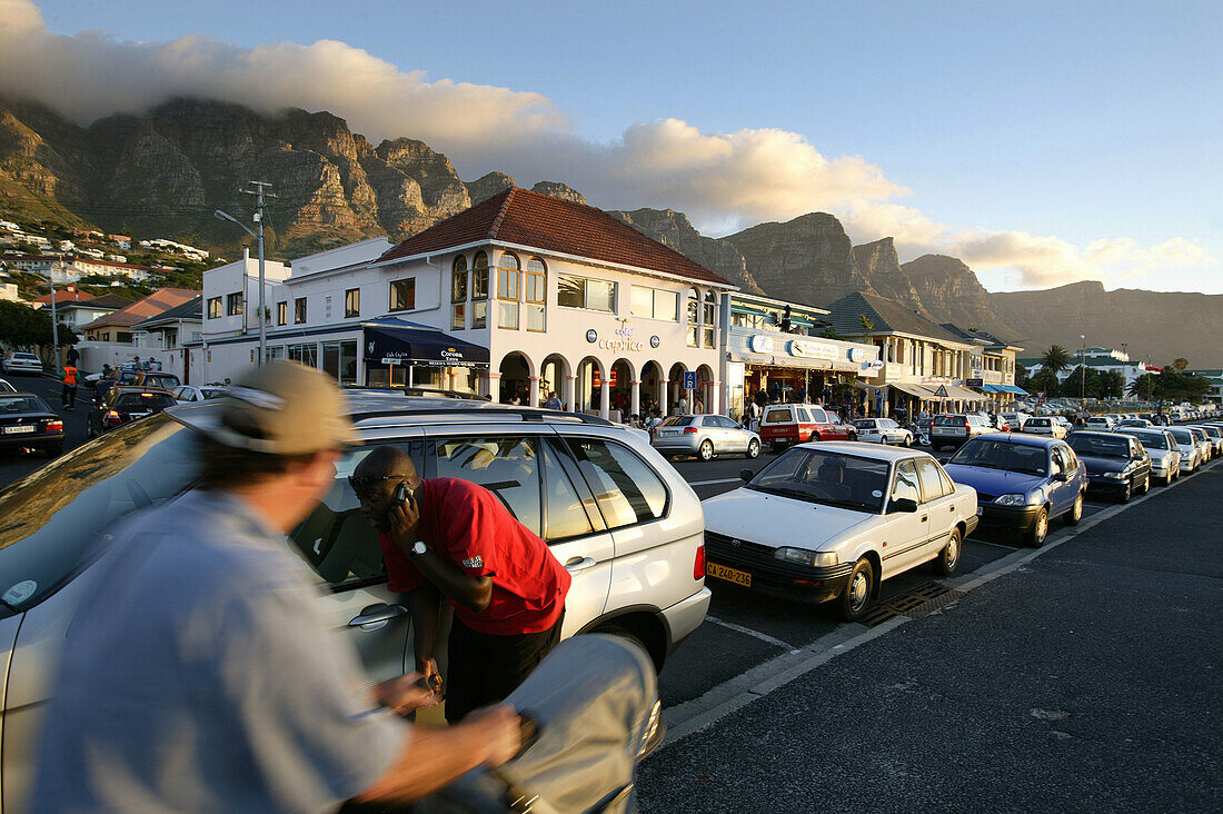 Camps Bay against Twelve Apostels, Cape Peninsula, West Cape, South Africa