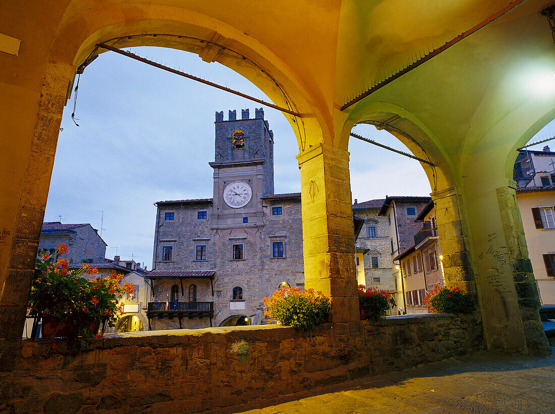 Piazza Signorelli, Cortona, Tuscany, Italy