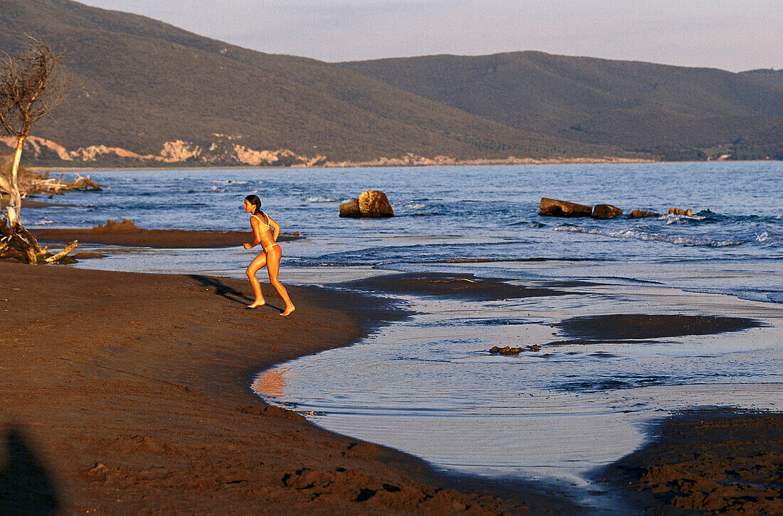 Beach, Marina di Albarese, Parco di Maremma, Tuscany Italy