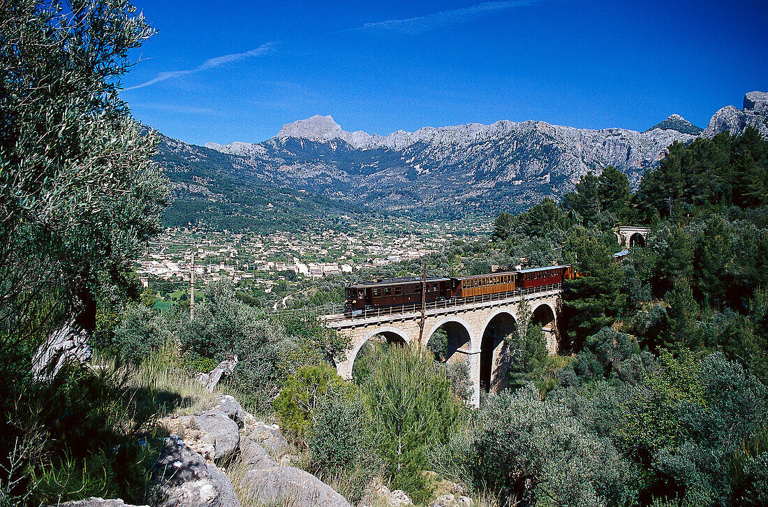 Historical railway from Palma to Soller, Sollér, Majorca, Spain