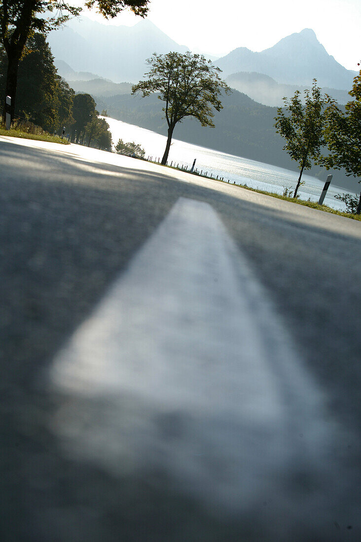 Weissensee near Fuessen, Alpenstrasse, Bayern, Germany