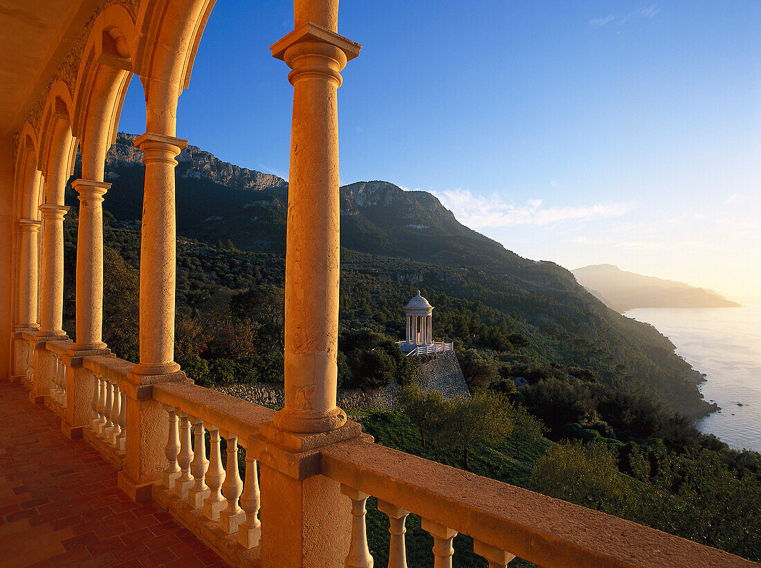 View from Son Marroig, near Deia, Nortwest Coast, Majorca, Balearic Islands, Spain