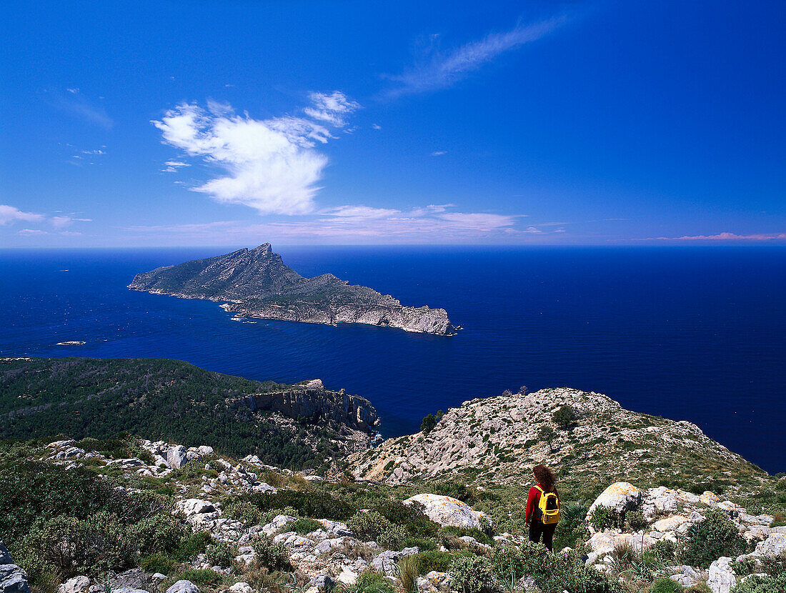 Wanderung nach Sa Trapa, Isla Dragonera, Sant Telm, Mallorca, Spanien