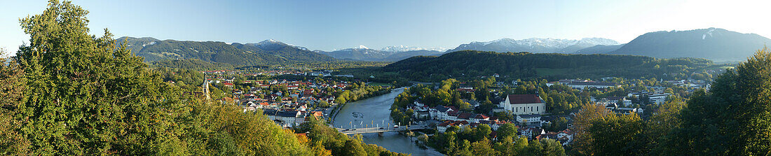 Panoramic view of Bad Toelz, Bavaria, Germany