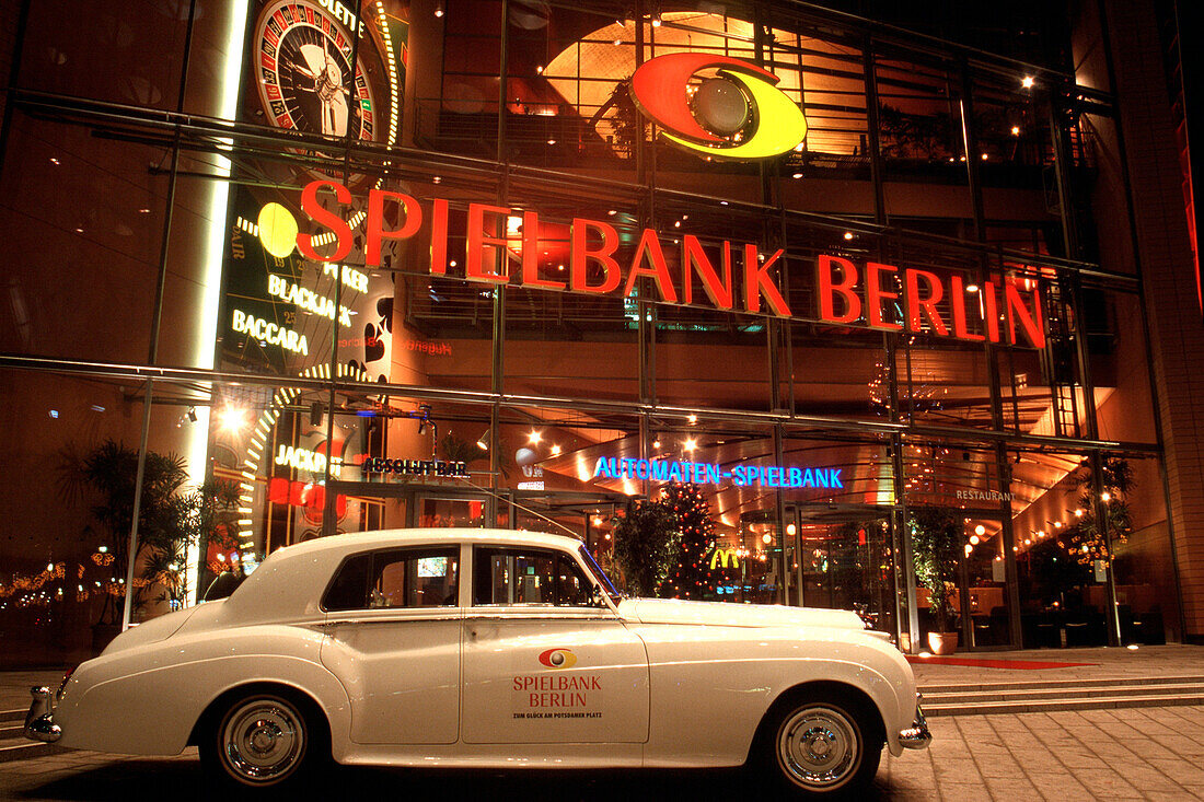 Gambling house, casino, Noble car in front of casino, Berlin