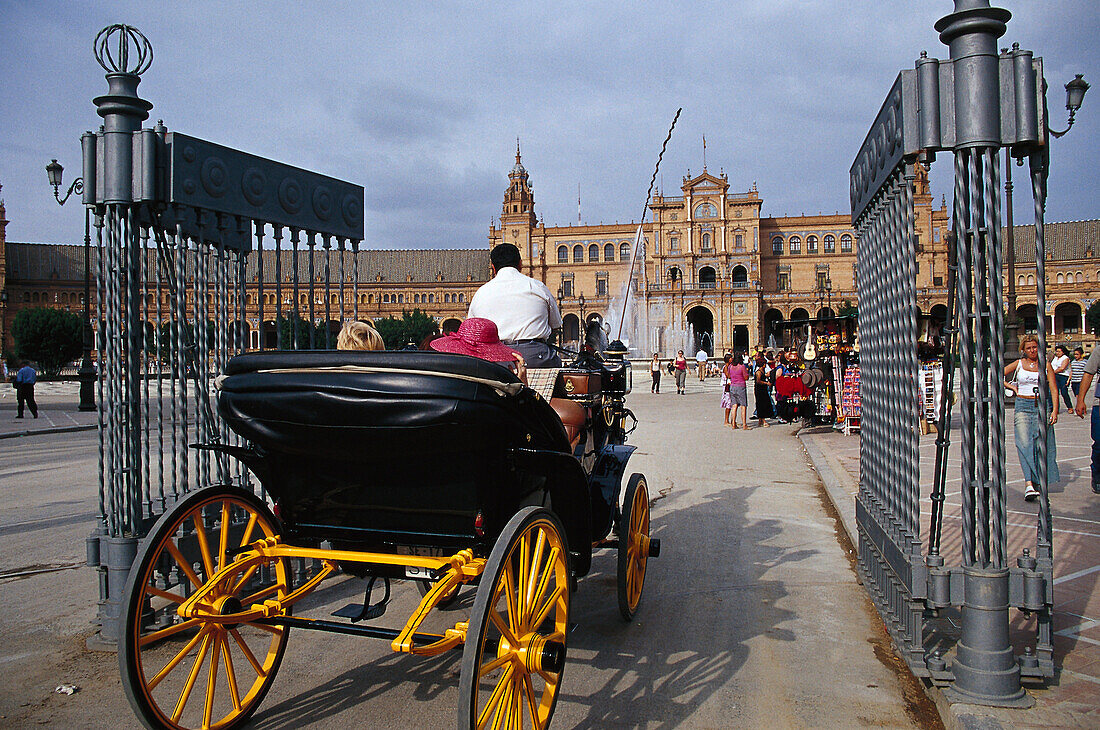 Horse Carriage, Plaza de Espana, Sevilla, Andalusia Spain