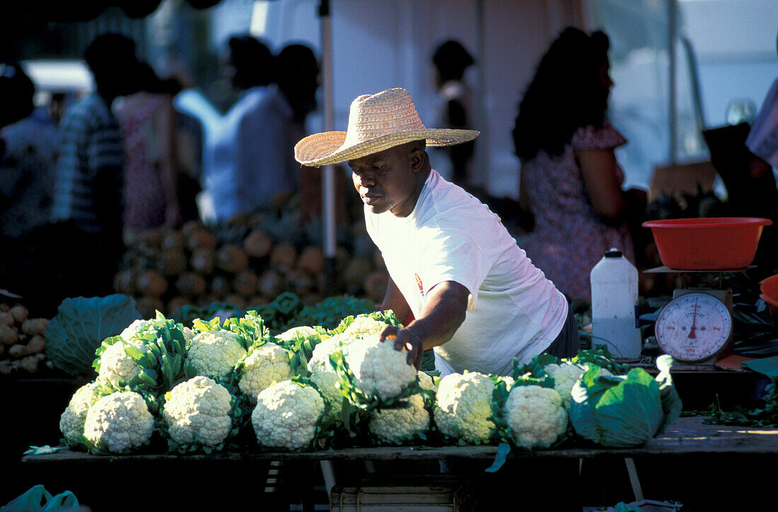 Market in St. Paul, La Réunion Indian Ocean
