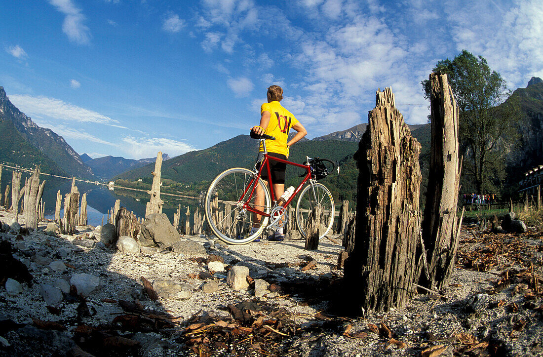 Cyclist, Dro, Trentino Italy