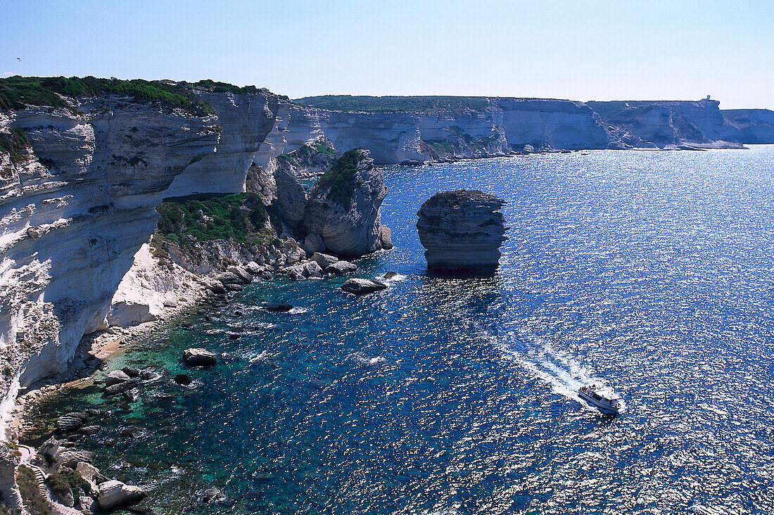 Falaises, cliffs near Bonifacio, Bonifacio Corsica, France