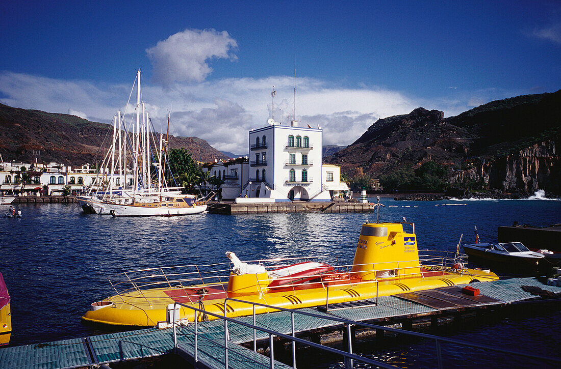 Ausflugs-U-Boot, Puerto de Mogán, Gran Canaria, Kanarische Inseln, Spanien